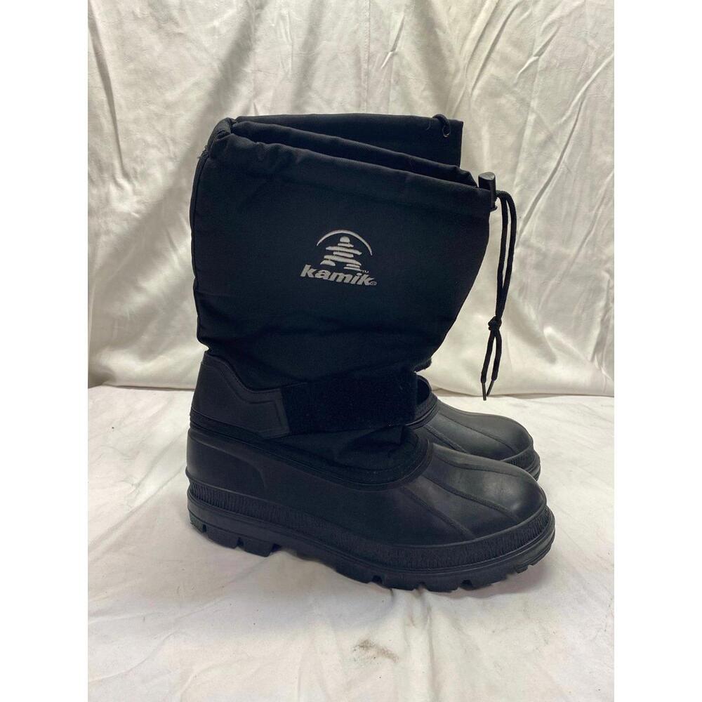Kamik size 13 men black snow boots heavy duty storm weather